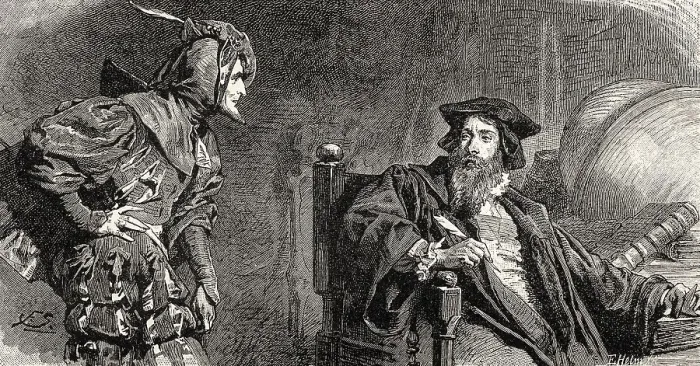Framed Print : Study, Faust and Mephistopheles