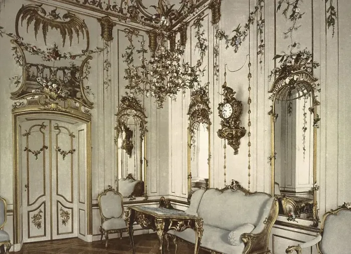 Framed Print : Study of Frederick the Great in Stadtschloss in Potsdam