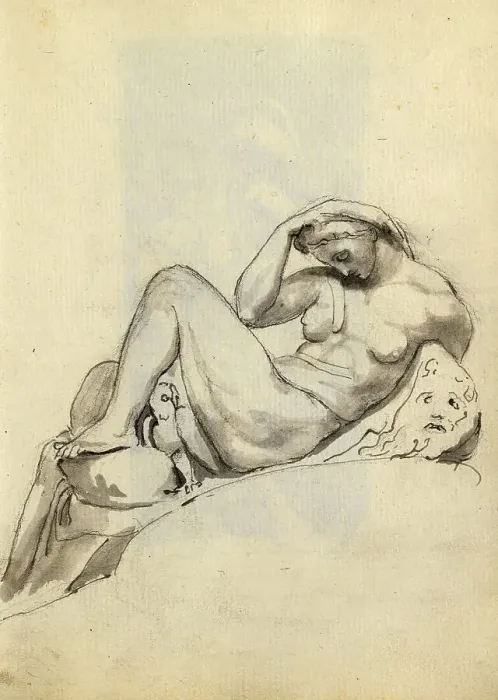 Framed Print : Study of the statue The Night of Michelangelo Framed Print : Study of the statue The Night of Michelangelo