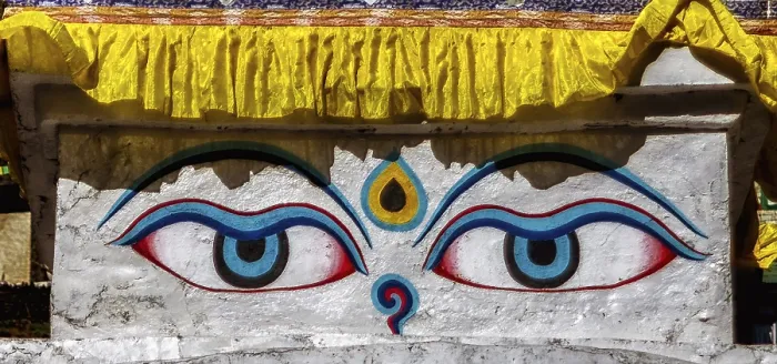 Framed Print : Stupa eyes