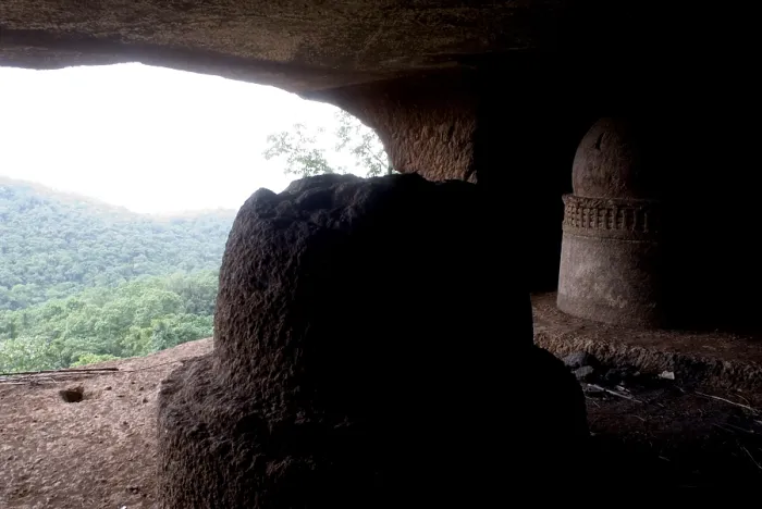 Framed Print : Stupa in Tanhale caves, Maharashtra, India