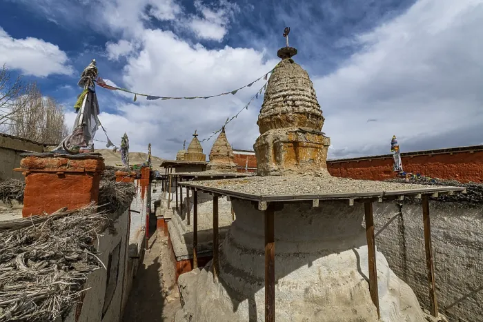 Framed Print : Stupas (chTrten) in Lo-Manthang village