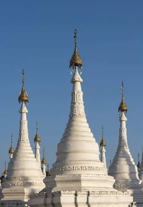 Framed Print : Stupas of Sandamuni or Sanda Muni Pagoda