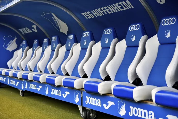 Framed Print : Substitute bench, TSG 1899 Hoffenheim Framed Print : Substitute bench, TSG 1899 Hoffenheim