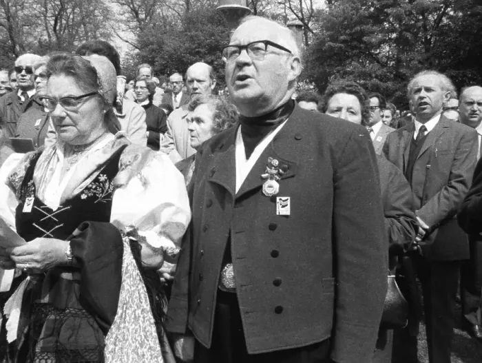 Framed Print : The Sudeten German Day of the Expellees took place in 1972 on 21