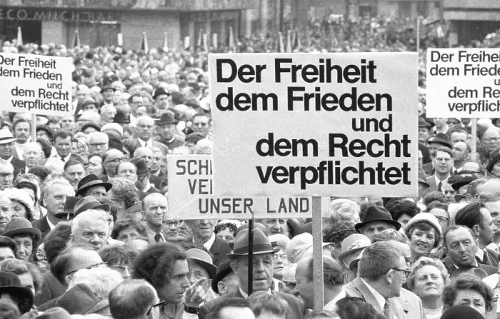 Framed Print : The Sudeten German Day, here in Nuremberg on 1
