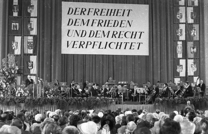 Framed Print : The Sudeten German Day, here in Nuremberg on 1