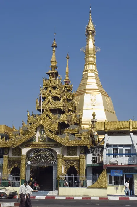 Framed Print : Sule pagoda, Chedi, Buddhist temple
