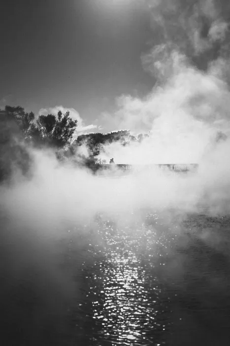 Framed Print : A sulphur spring at a lake in Rotorua, New Zealand Framed Print : A sulphur spring at a lake in Rotorua, New Zealand
