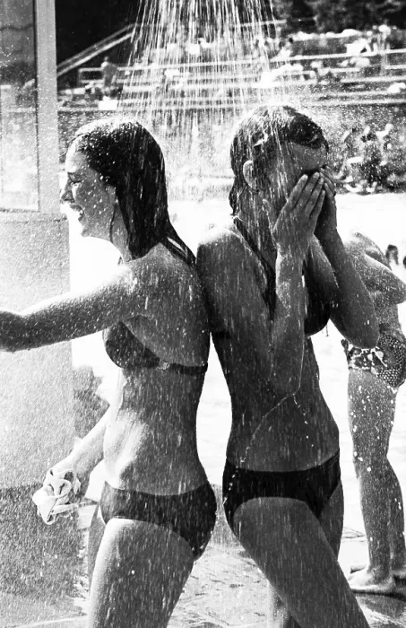 Framed Print : The summer of 1976 brought lots of sunshine and full swimming pools