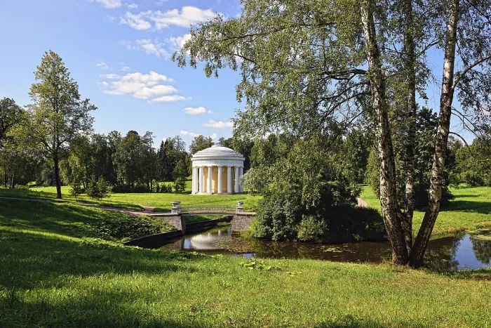 Framed Print : Summer landscape of the Pavlovsk garden
