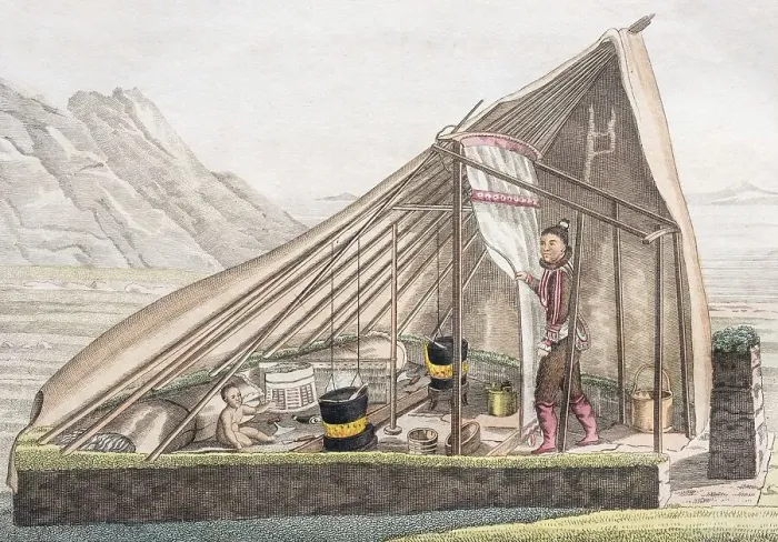 Framed Print : Summer tent of the Greenlanders