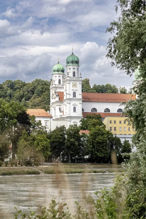 Framed Print : A summer view of St. Stephen's Cathedral in Passau