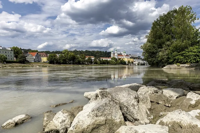 Framed Print : A summer view of St. Stephen's Cathedral in Passau