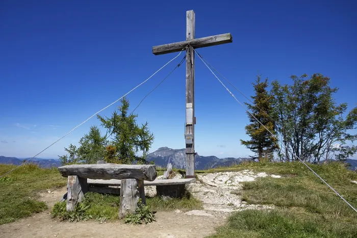 Framed Print : Summit cross on the Bleckwand, Osterhorn Group Framed Print : Summit cross on the Bleckwand, Osterhorn Group