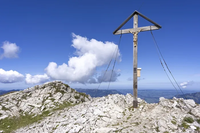 Framed Print : Summit cross, Grosser Daumen, 2280m Framed Print : Summit cross, Grosser Daumen, 2280m