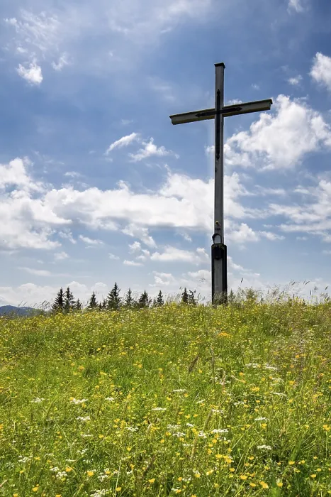 Framed Print : Summit cross on the Rechelkopf, Bavaria