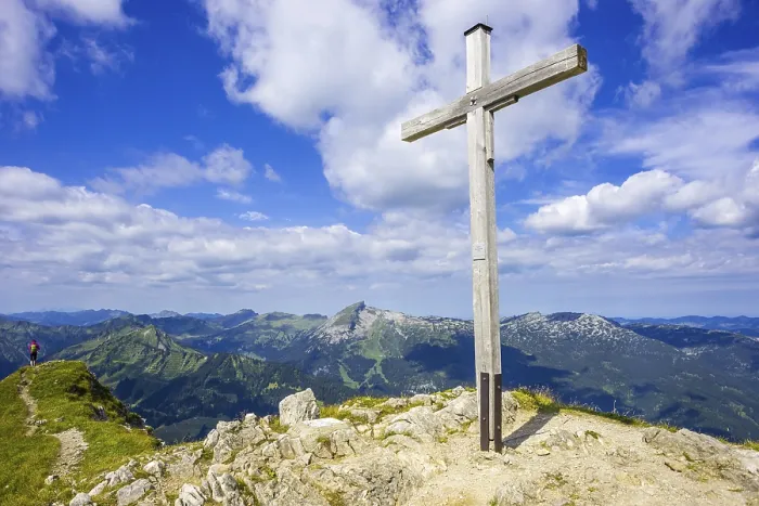 Framed Print : Summit cross, Walser Hammerspitze Framed Print : Summit cross, Walser Hammerspitze