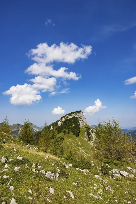 Framed Print : At the summit of the Hochbuehel with a view of the Hochwieskopf