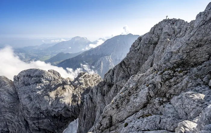 Framed Print : Summit of the Hochkalter, rocky steep mountain landscape