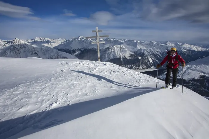 Framed Print : At the summit, ski tour to the Nockenkopf Framed Print : At the summit, ski tour to the Nockenkopf