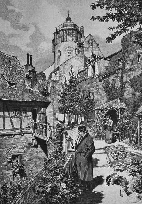 Framed Print : Sunday morning on the town walls
