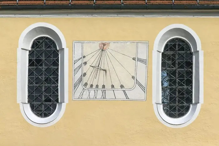 Framed Print : Sundial at the church Sankt Aegidius