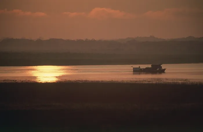 Framed Print : Sunrise over the Amazon, Iquitos