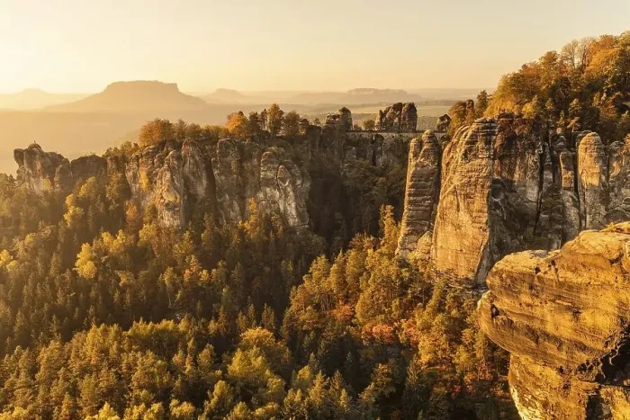 Framed Print : Sunrise at the Bastei Bridge, Bastei near Rathen