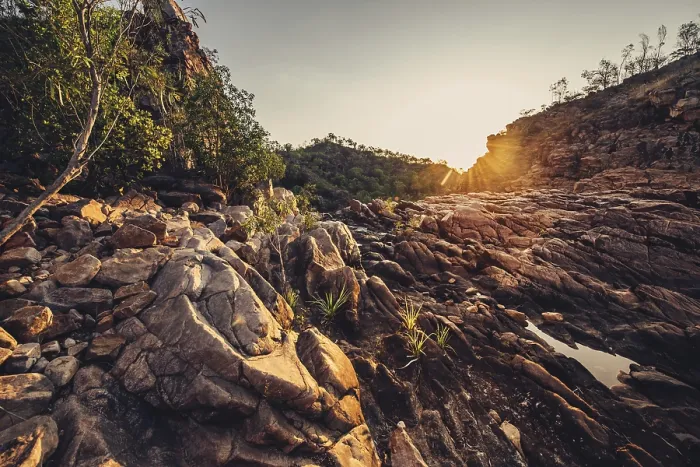 Framed Print : Sunrise Edith Falls in northern Australia