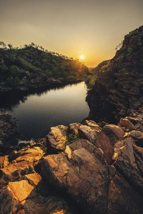Framed Print : Sunrise Edith Falls in northern Australia