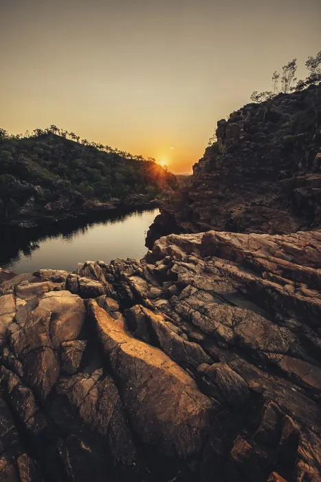 Framed Print : Sunrise Edith Falls in northern Australia