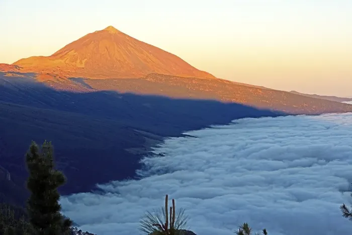 Framed Print : Sunrise on Mount Teide, trade wind clouds Framed Print : Sunrise on Mount Teide, trade wind clouds