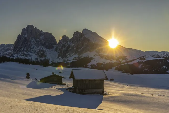 Framed Print : Sunrise on the Seiser Alm, South Tyrol, Italy Framed Print : Sunrise on the Seiser Alm, South Tyrol, Italy