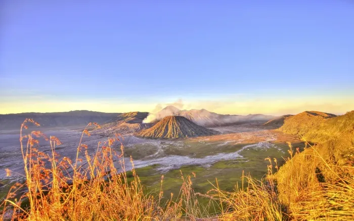 Framed Print : Sunrise, smoking volcano Mount Bromo, Mt Framed Print : Sunrise, smoking volcano Mount Bromo, Mt