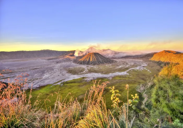 Framed Print : Sunrise, smoking volcano Mount Bromo, Mt Framed Print : Sunrise, smoking volcano Mount Bromo, Mt