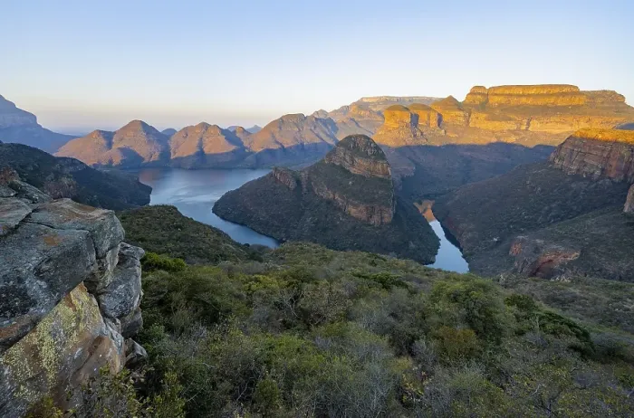 Framed Print : Sunset at Blyde River Canyon with Three Rondawels peak Framed Print : Sunset at Blyde River Canyon with Three Rondawels peak