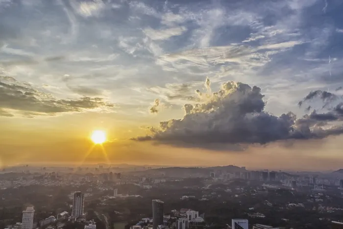 Framed Print : Sunset clouds over Kuala Lumpur city centre Framed Print : Sunset clouds over Kuala Lumpur city centre