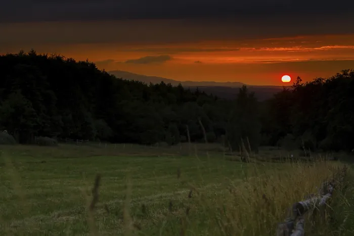 Framed Print : Sunset Harz Landscape Mythenharz