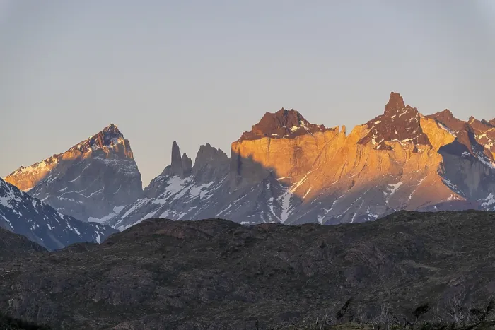 Framed Print : Sunset at Lago Grey, Torres del Paine National Park