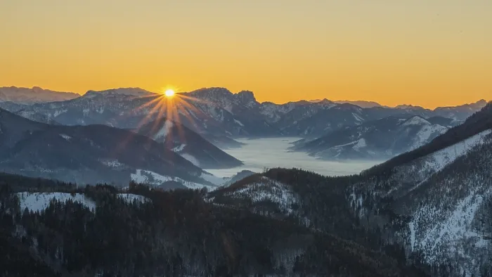 Framed Print : Sunset in the Limestone Alps National Park Framed Print : Sunset in the Limestone Alps National Park