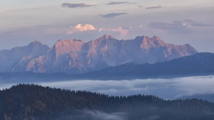 Framed Print : Sunset on the Loferer Steinberge