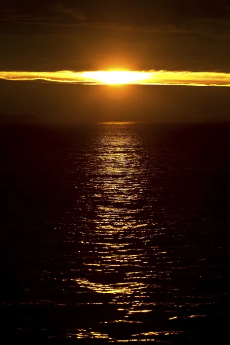 Framed Print : Sunset reflected in sea, Hinlopenstretet