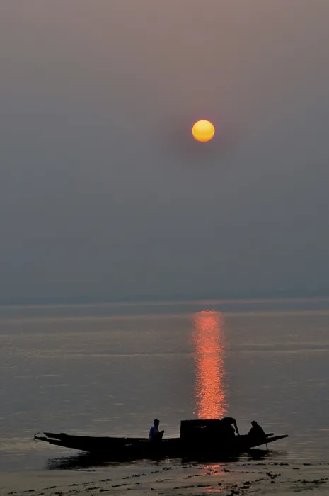 Framed Print : Sunset at river hooghly at Diamond harbour Framed Print : Sunset at river hooghly at Diamond harbour
