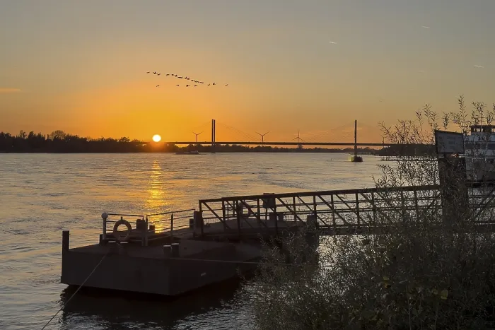 Framed Print : Sunset over the river Rhine Lower Rhine Framed Print : Sunset over the river Rhine Lower Rhine