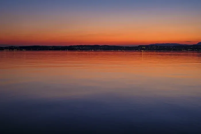 Framed Print : Sunset, Sirmione on Lake Garda