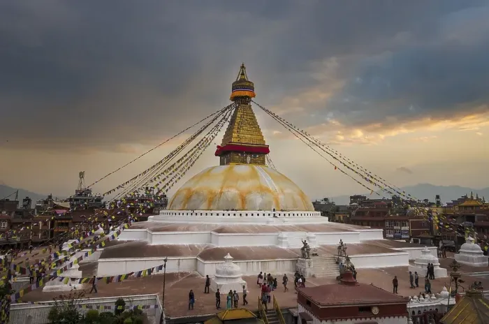Framed Print : Sunset over the Stupa of Boudhanath Framed Print : Sunset over the Stupa of Boudhanath