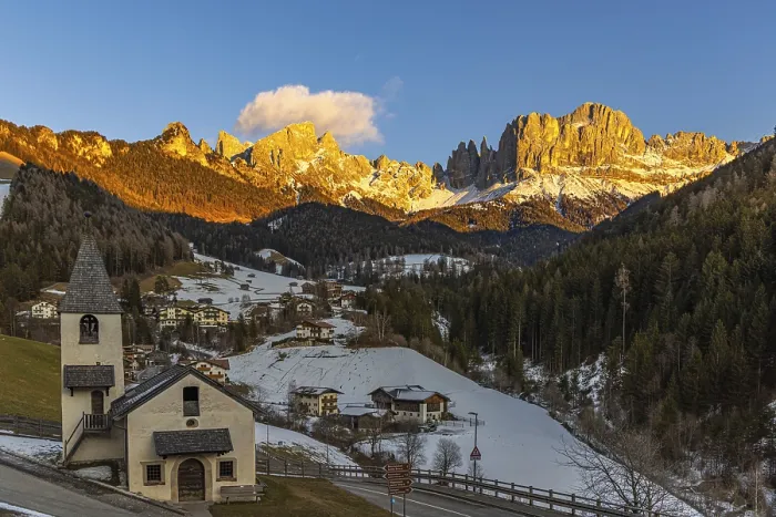 Framed Print : Sunset in Tiers am Rosengarten, South Tyrol, Italy
