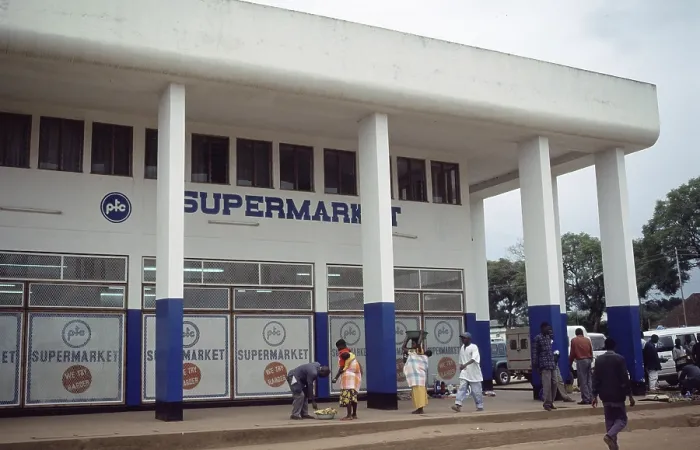 Framed Print : Supermarket in the city center of Mzuzu Town