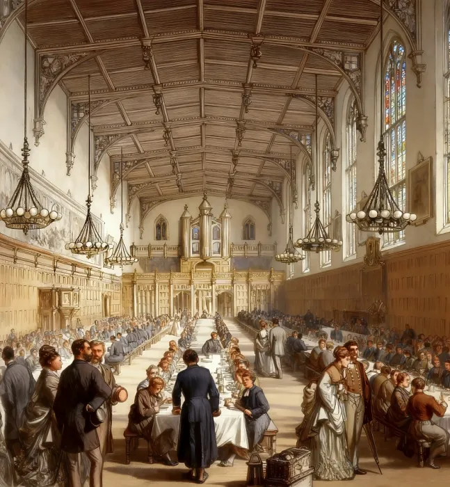 Framed Print : Supper at Christ's Supper at Christ's Hospital